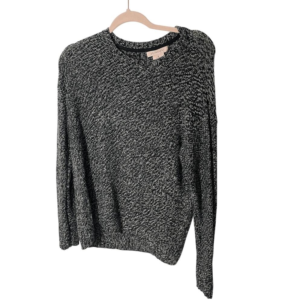 Philosophy Heathered Preppy Peppered Gray Modest Dark Academia Sweater